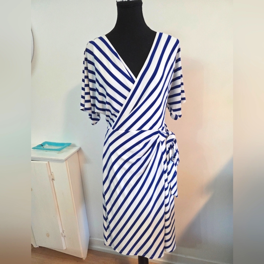 Ralph Lauren Black Label chevron dress Sz 6 - Picture 3 of 9
